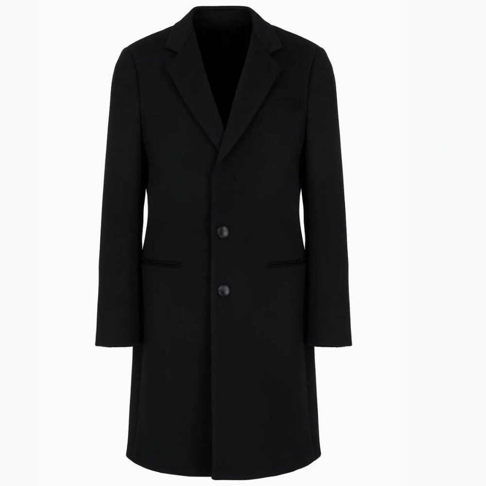Armani Exchange Women's Single Breasted Coat - Black